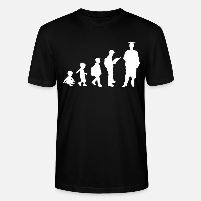 Évolution de la graduation - T-shirt bio CRAFTER Stanley Stella Unisexe - noir