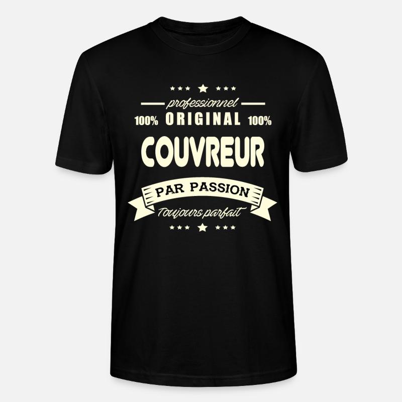 Couvreur Original - T-shirt bio CRAFTER Stanley Stella Unisexe - noir
