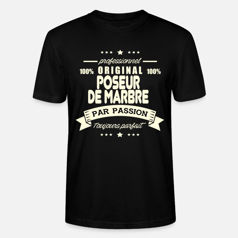 Poseur de marbre Original - T-shirt bio CRAFTER Stanley Stella Unisexe - noir
