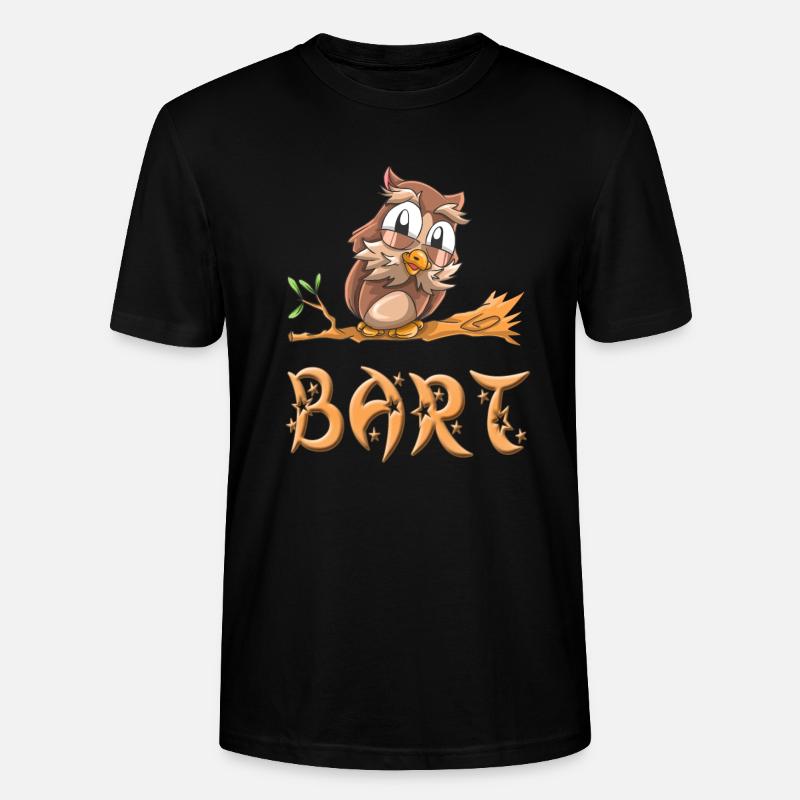 Eule Bart - Stanley/Stella Unisex Bio-T-Shirt CRAFTER - Schwarz