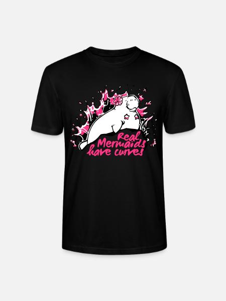 Manati Mermaid - mermaid manatee - Stanley/Stella CRAFTER Unisex Organic T-Shirt - black