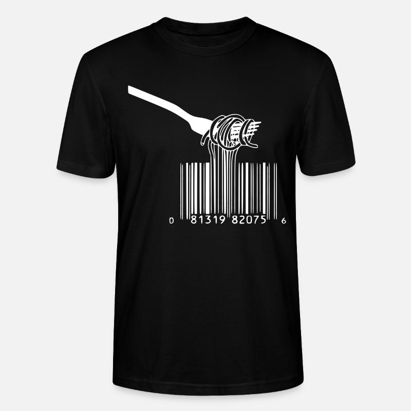 barcode fourche spaghetti - T-shirt bio CRAFTER Stanley Stella Unisexe - noir