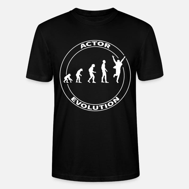 Evolution Schauspieler Darsteller Hollywood witzig - Stanley/Stella Unisex Bio-T-Shirt CRAFTER - Schwarz