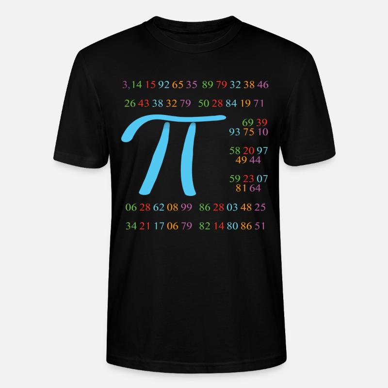 Pi mit 110 Nachkommastellen - Stanley/Stella Unisex Bio-T-Shirt CRAFTER - Schwarz