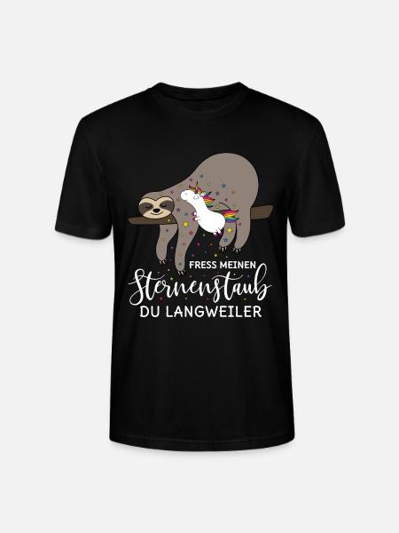 Sloth unicorn siger at spise min stardust - Stanley Stella CRAFTER unisex økologisk-T-shirt - sort