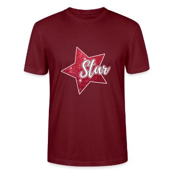 star - T-shirt bio CRAFTER Stanley Stella Unisexe - bordeaux - Devant - Alina (178cm) & Michal (187cm)