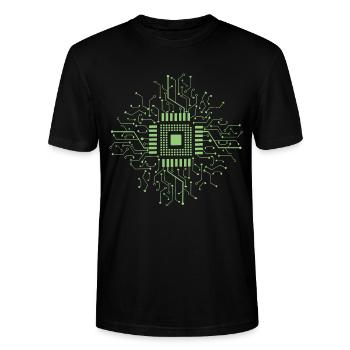 Microcontroller electronics - Stanley/Stella CRAFTER Unisex Organic T-Shirt - black - Front - Alina (178cm) & Michal (187cm)
