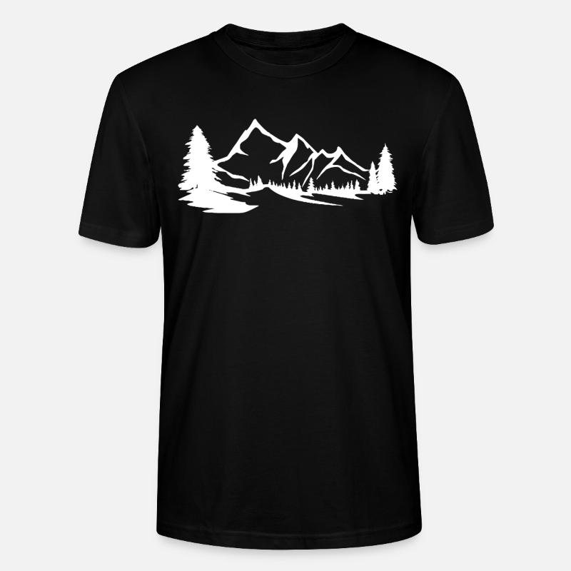 Berge - Gebirge - Stanley/Stella Unisex Bio-T-Shirt CRAFTER - Schwarz