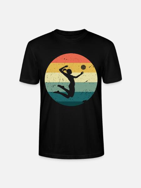 Beach volleyball retro - Stanley/Stella CRAFTER Unisex Organic T-Shirt - black