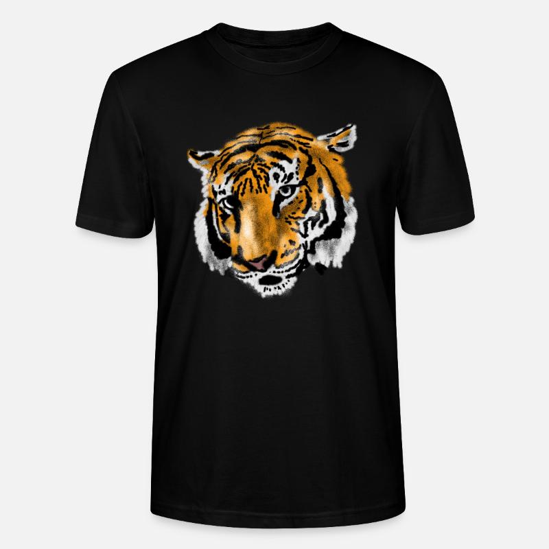 Tiger - Stanley/Stella Unisex Bio-T-Shirt CRAFTER - Schwarz