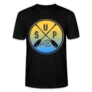 Stand Up Paddle - Stanley/Stella CRAFTER Unisex Organic T-Shirt - black - Front - Alina (178cm) & Michal (187cm)