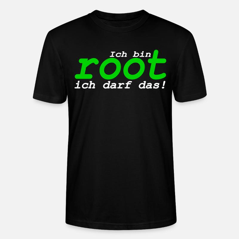 Ich bin root ich darf das - Stanley/Stella Unisex Bio-T-Shirt CRAFTER - Schwarz