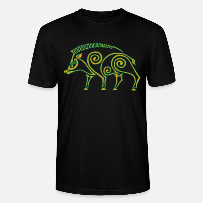 Keltischer Eber - Stanley/Stella Unisex Bio-T-Shirt CRAFTER - Schwarz