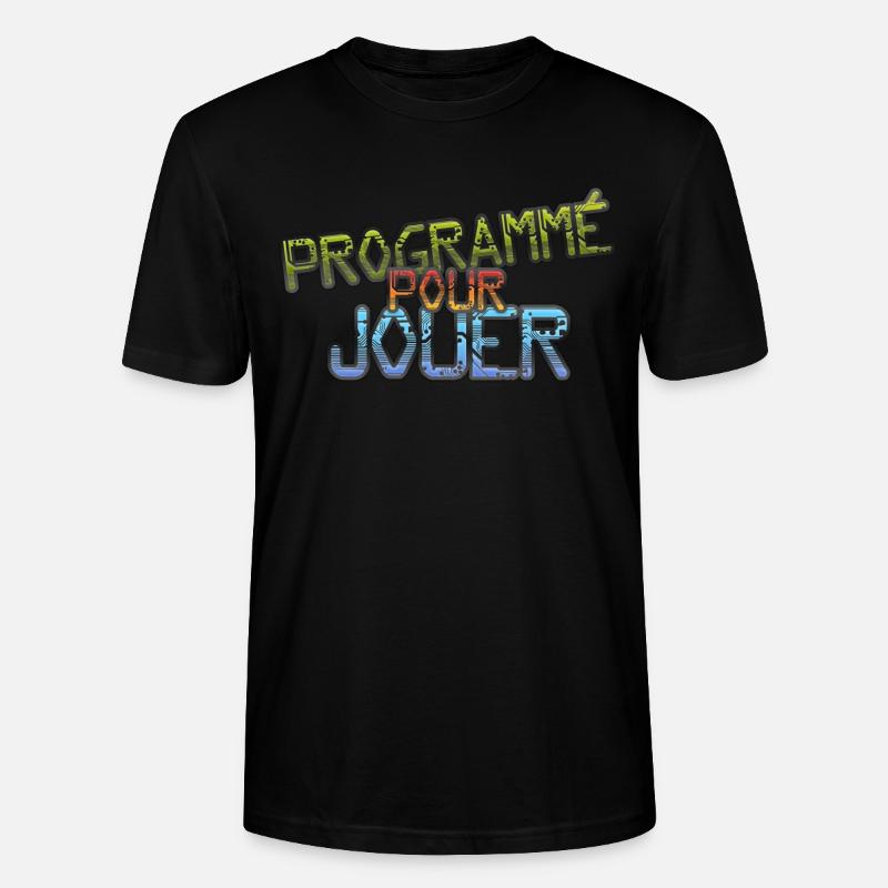 programmé pour jouer - T-shirt bio CRAFTER Stanley Stella Unisexe - noir