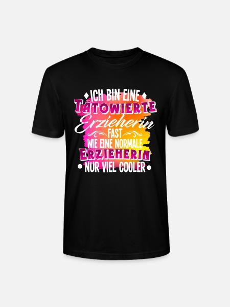 Erzieherin Tätowierung - Stanley/Stella Unisex Bio-T-Shirt CRAFTER - Schwarz