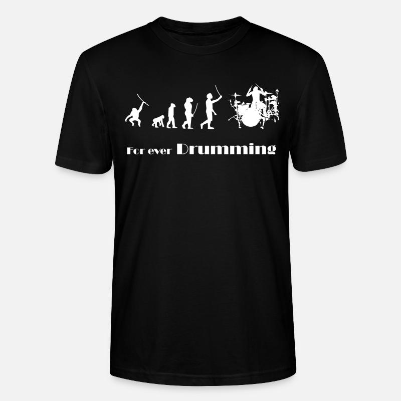 Evolution - For ever drumming - Stanley/Stella CRAFTER Unisex Organic T-Shirt - black