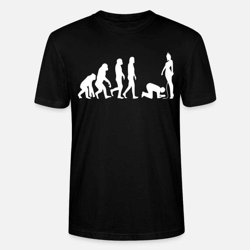 Evolution man - Stanley/Stella CRAFTER Unisex Organic T-Shirt - black