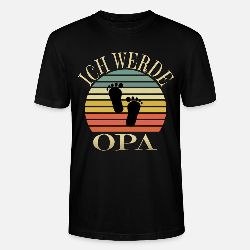 Ich werde Opa - Stanley/Stella Unisex Bio-T-Shirt CRAFTER - Schwarz