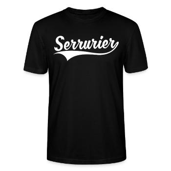Schlosser - Stanley/Stella Unisex Bio-T-Shirt CRAFTER - Schwarz - Vorne - Alina (178cm) & Michal (187cm)