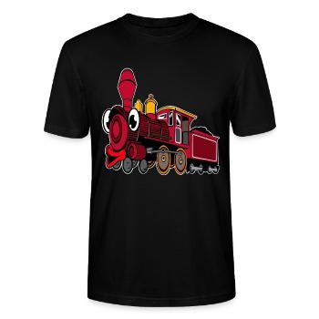 Lokomotive - Stanley/Stella Unisex Bio-T-Shirt CRAFTER - Schwarz - Vorne - Alina (178cm) & Michal (187cm)