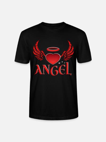 Angel & Devil - Stanley/Stella CRAFTER Unisex Organic T-Shirt - black