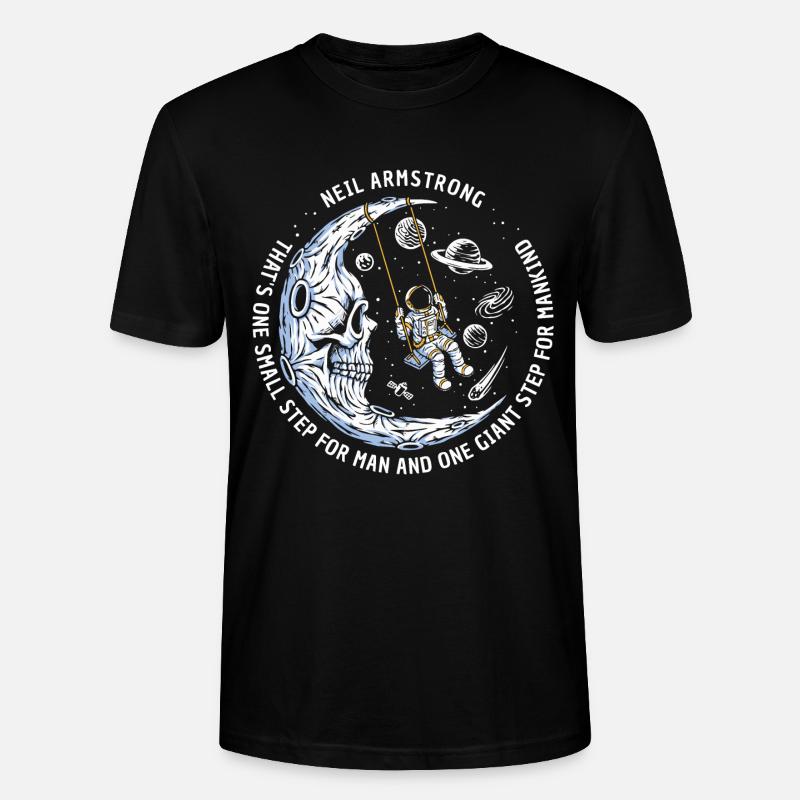 lune astronautes étoiles spatiales - T-shirt bio CRAFTER Stanley Stella Unisexe - noir