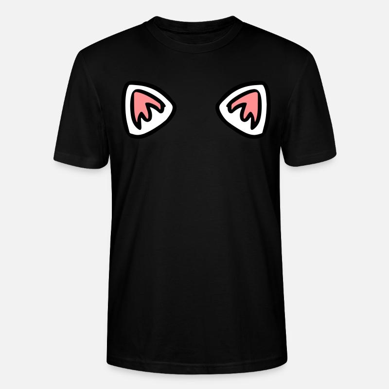 Ohren Katze Schneefuchs - Stanley/Stella Unisex Bio-T-Shirt CRAFTER - Schwarz