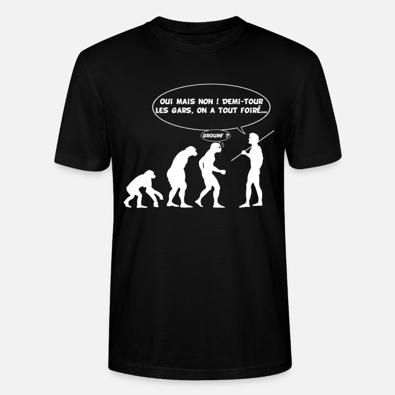 évolution inversée - T-shirt bio CRAFTER Stanley Stella Unisexe - noir