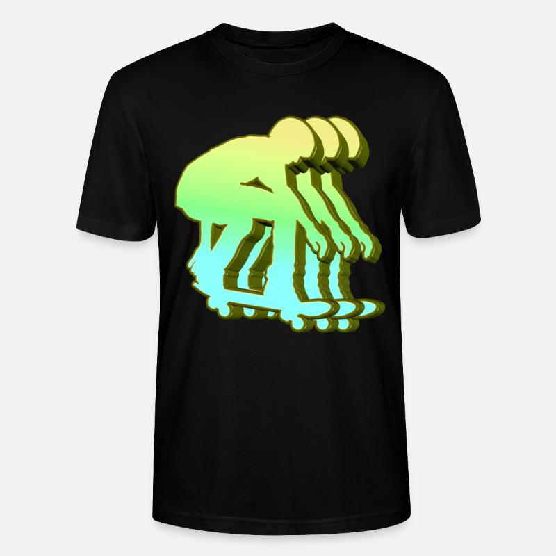 Skateboarder 3D - T-shirt bio CRAFTER Stanley Stella Unisexe - noir