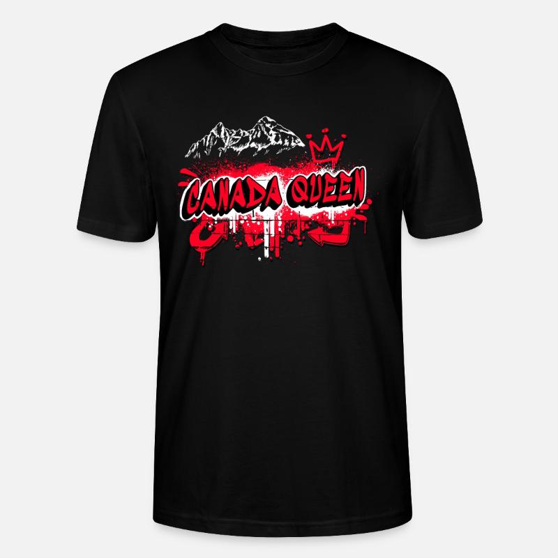 Canada Queen Drapeaux Graffiti Design - T-shirt bio CRAFTER Stanley Stella Unisexe - noir