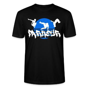 Parkour - Stanley/Stella Unisex Bio-T-Shirt CRAFTER - Schwarz - Vorne - Alina (178cm) & Michal (187cm)