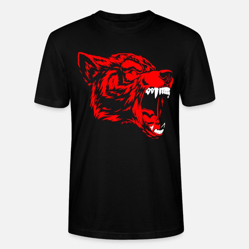 Werwolf Monster Design - Stanley/Stella Unisex Bio-T-Shirt CRAFTER - Schwarz