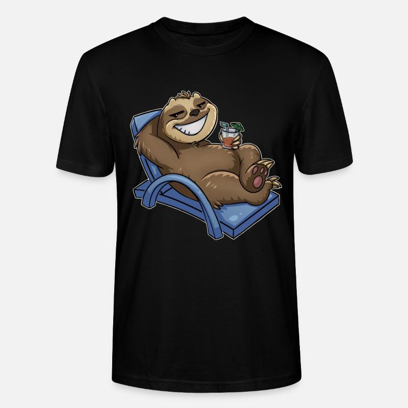Faultier - Stanley/Stella Unisex Bio-T-Shirt CRAFTER - Schwarz