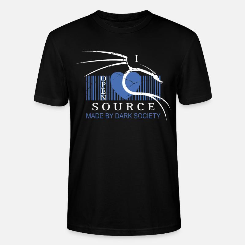 I Love Open Source Software - Stanley/Stella CRAFTER Unisex Organic T-Shirt - black