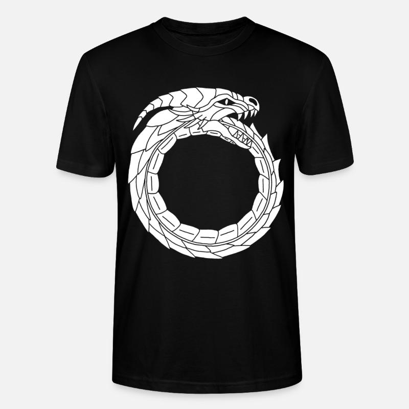 Dragon blanc dévoreur - T-shirt bio CRAFTER Stanley Stella Unisexe - noir
