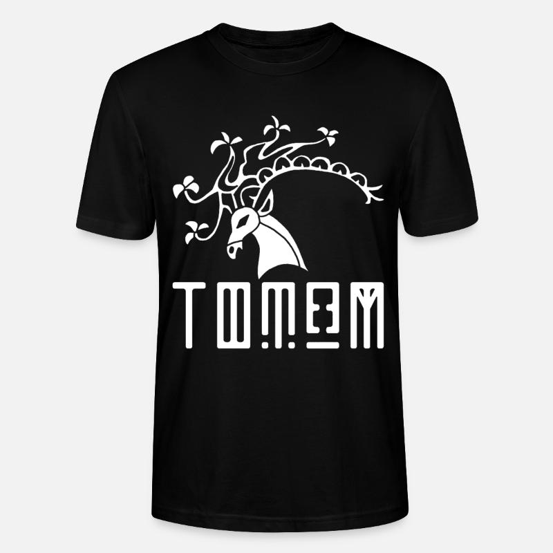Weißhirschtier-Totem - Stanley/Stella Unisex Bio-T-Shirt CRAFTER - Schwarz