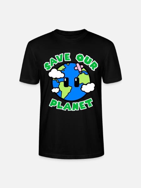 Save Our Planet - Stanley/Stella CRAFTER Unisex Organic T-Shirt - black