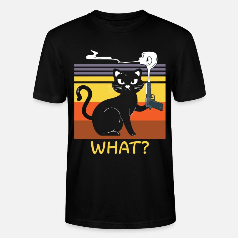 Halloween Katze Hexe - Stanley/Stella Unisex Bio-T-Shirt CRAFTER - Schwarz