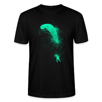 Parapente Start Spritzer - T-shirt bio CRAFTER Stanley Stella Unisexe - noir - Devant - Alina (178cm) & Michal (187cm)