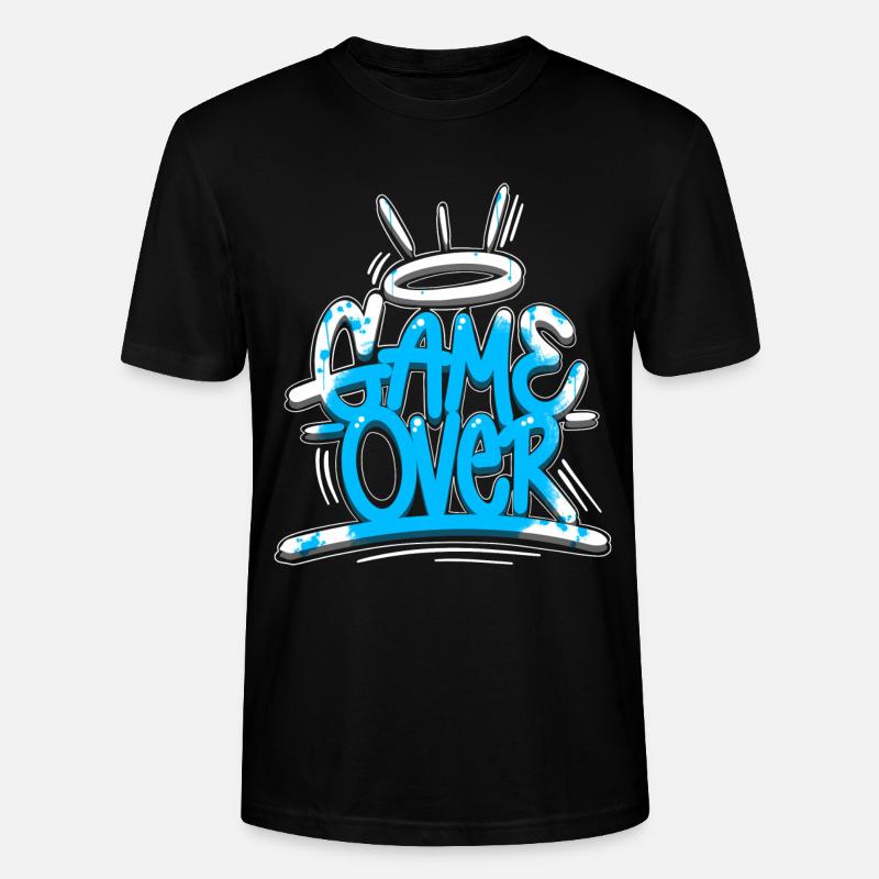 Game Over Graffiti Blue - T-shirt bio CRAFTER Stanley Stella Unisexe - noir