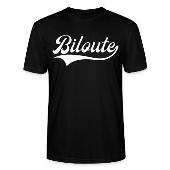 Biloute Expression Ch'ti Nordiste - T-shirt bio CRAFTER Stanley Stella Unisexe - noir - Devant - Alina (178cm) & Michal (187cm)