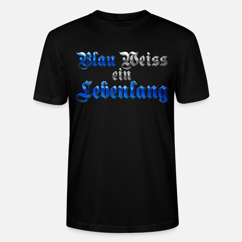 Blau Weiss ein Lebenlang - Stanley/Stella Unisex Bio-T-Shirt CRAFTER - Schwarz
