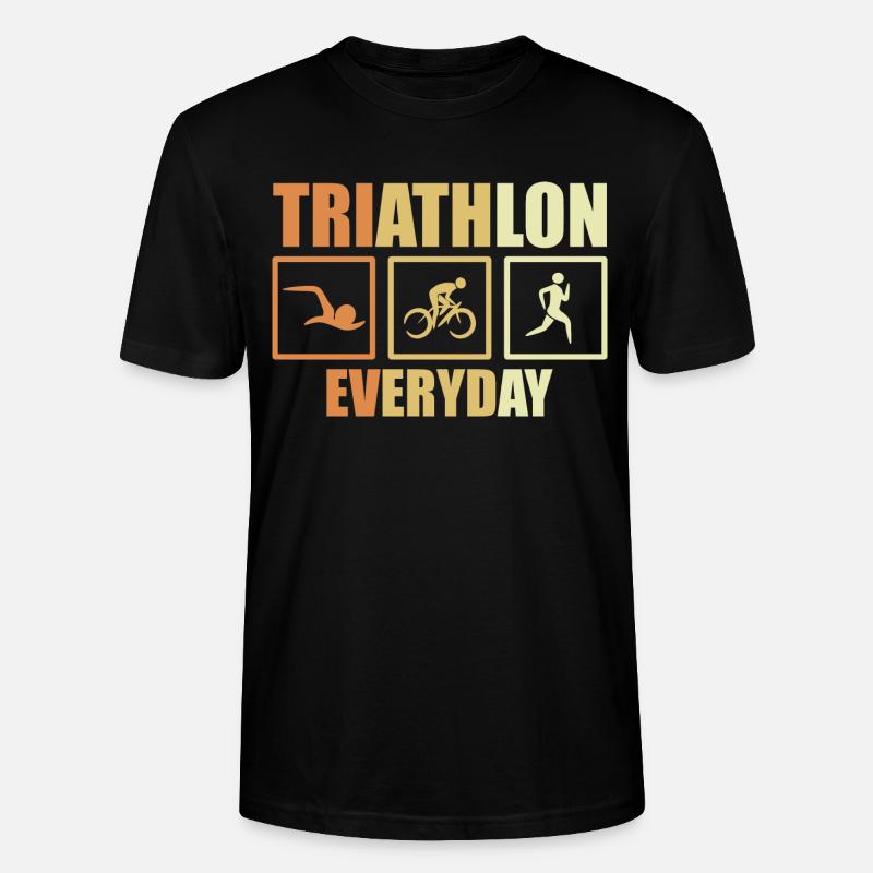 Routine de triathlon à vélo - T-shirt bio CRAFTER Stanley Stella Unisexe - noir