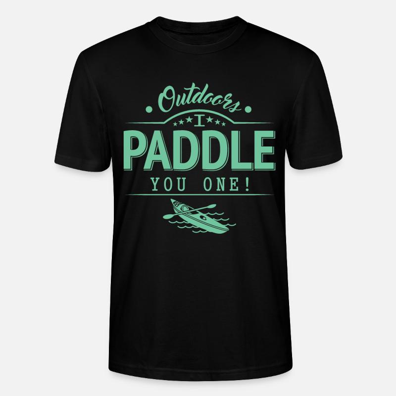 Draußen Paddele ich dir eins - Stanley/Stella Unisex Bio-T-Shirt CRAFTER - Schwarz