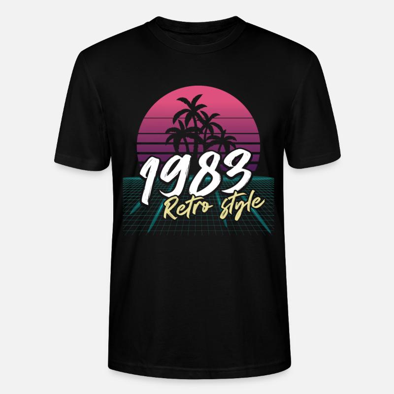 SW 1983 Retro-Stil - Stanley/Stella Unisex Bio-T-Shirt CRAFTER - Schwarz