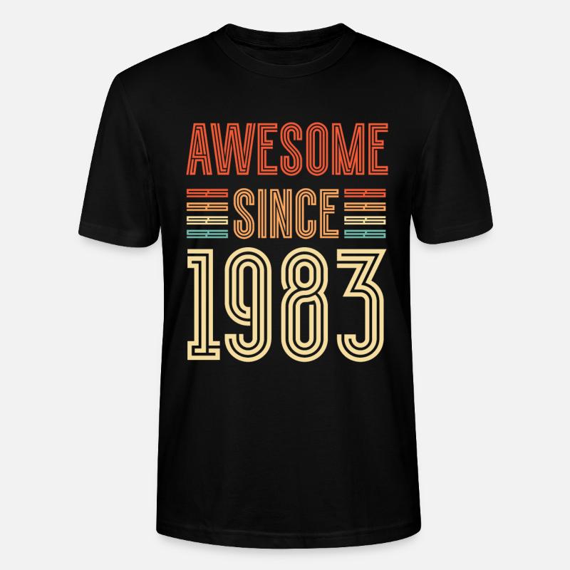 ST Awesome seit 1983 - Stanley/Stella Unisex Bio-T-Shirt CRAFTER - Schwarz