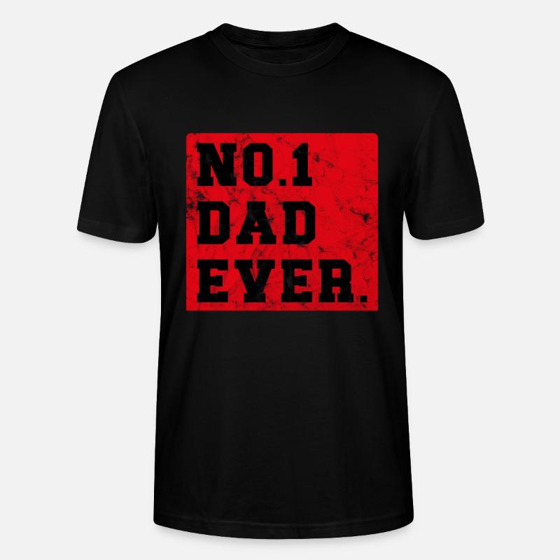 No.1 Dad ever - Stanley/Stella Unisex Bio-T-Shirt CRAFTER - Schwarz
