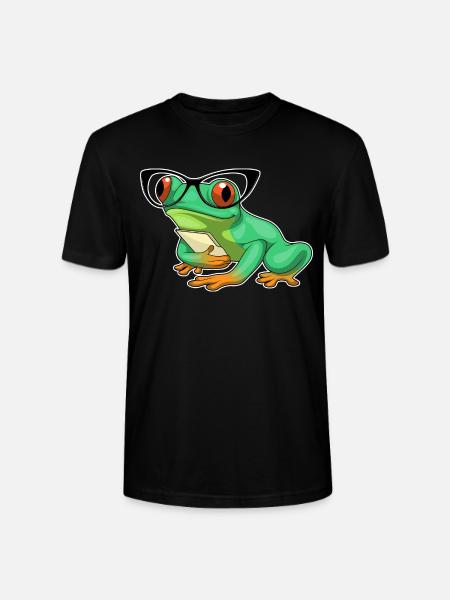 Frog Secretary Glasses Office - Stanley/Stella CRAFTER Unisex Organic T-Shirt - black