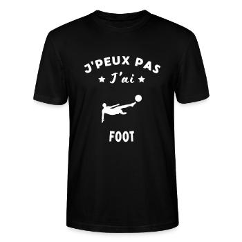 Humour Sportif Football - T-shirt bio CRAFTER Stanley Stella Unisexe - noir - Devant - Alina (178cm) & Michal (187cm)