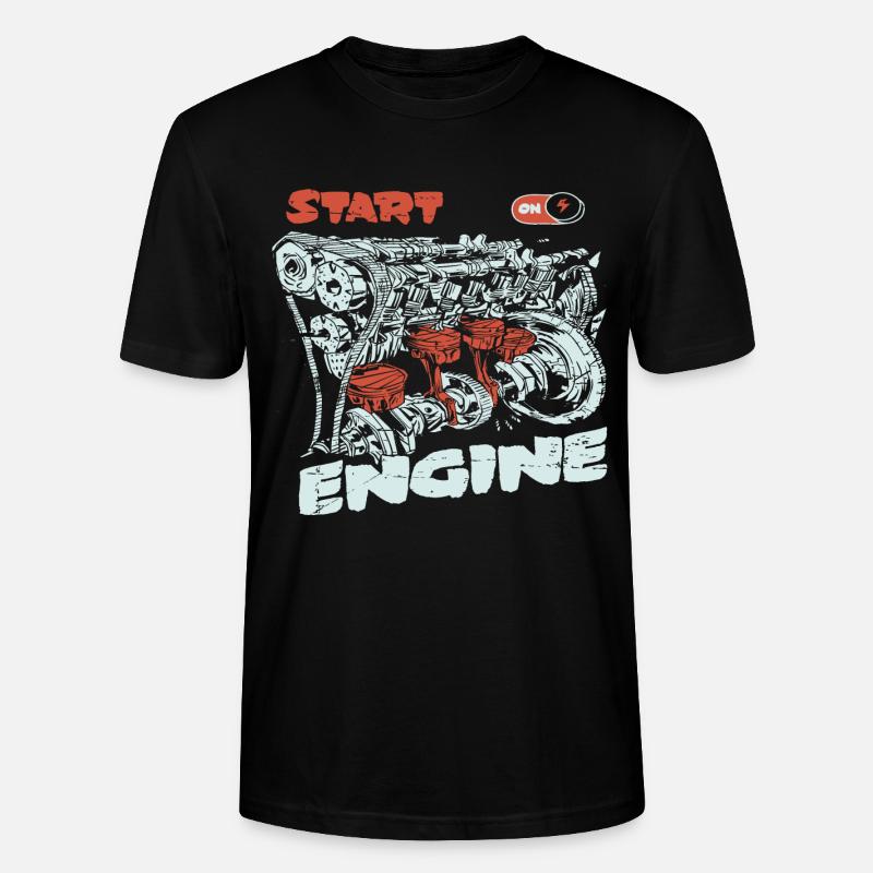 Start the engine, engine, engine - Stanley/Stella CRAFTER Unisex Organic T-Shirt - black